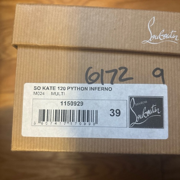 Christian Louboutin Python Heels Womens 8.5 Designer Luxury High Stiletto Pumps - Picture 7 of 10